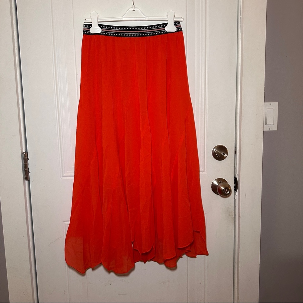 Anthropologie Poppy Red Women's Maxi Skirt XS